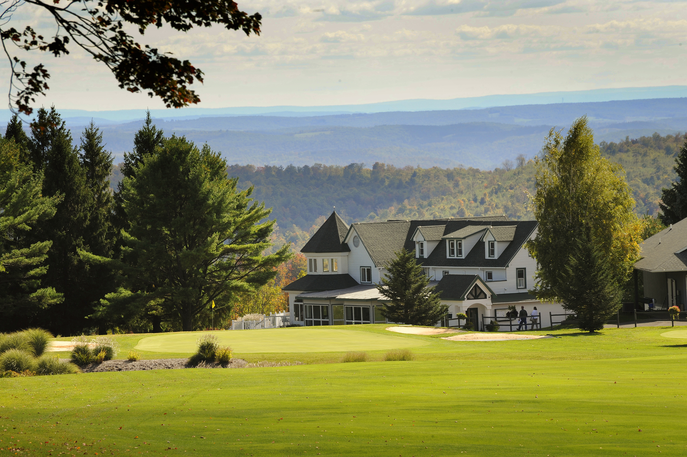 Eagles Mere, PA, golf course in autumn.